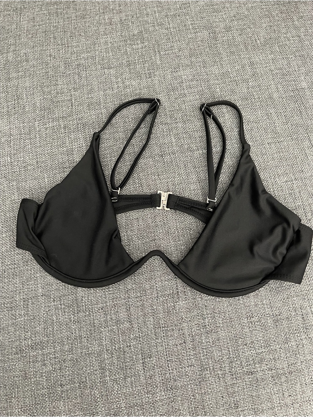 SHEIN Black Underwire Bikini with Adjustable Straps